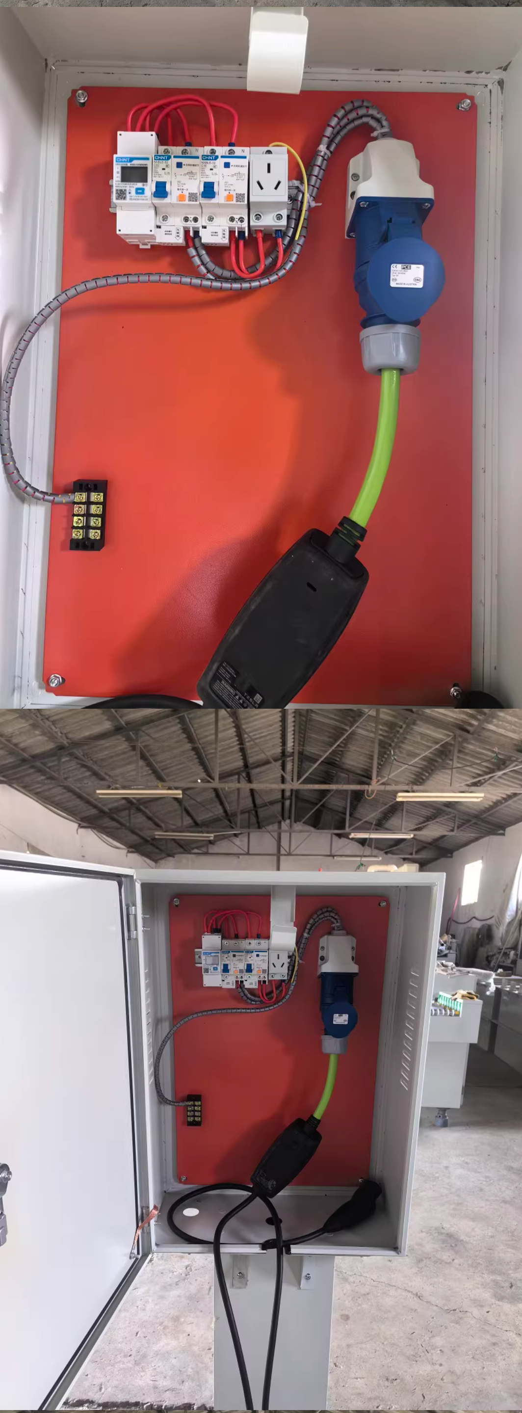 Portable Tesla Industrial Ground-Free Blue Fast Charging Plug | 220V 32A 7KW | Wall-Mounted Fast Charging Box Original Brand New