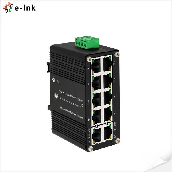 ミニ産業用10ポート10/100/1000T RJ45コンパクトイーサネットスイッチ 12～48VDC