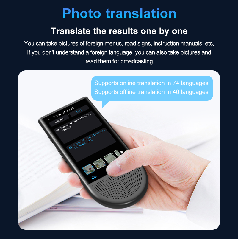 4G Simcard 2 Way Voice Translator Real Time Language Translation Device 148 Languages