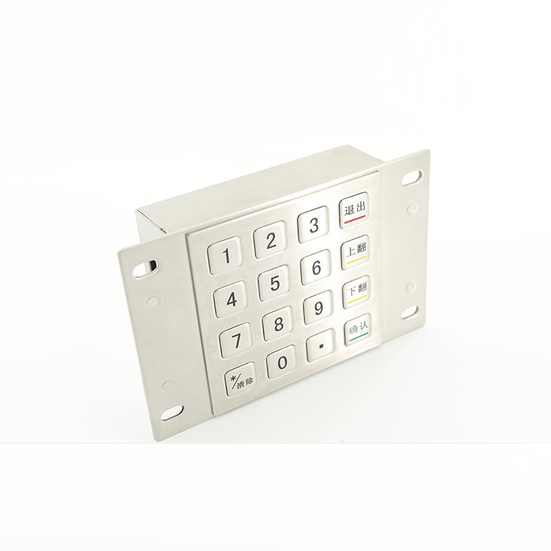 IP65 SS304 ATM Pin Pad Зашифрованная металлическая клавиатура 16 клавиш с индивидуальным дизайном
