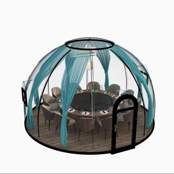 18-20 Person Transparent Wind Resistant Dome Prefab House for Hotel and PC Accommodation Solution