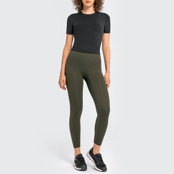 Women's Short Sleeve Crop Top Buttery Soft Stretch Breathable Quick Dry for Yoga