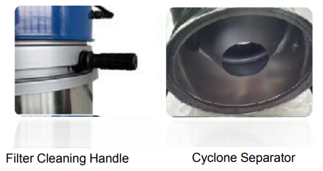 AT3600 Industrial Vacuum Cleaner with Three AMETEK Motors PTFE Membrane HEPA Filters and Automatic Pressure Relief