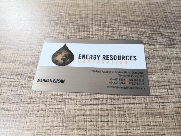 CR80 Stainless Steel Metal Business Cards Gold Silver Matte Black Brush
