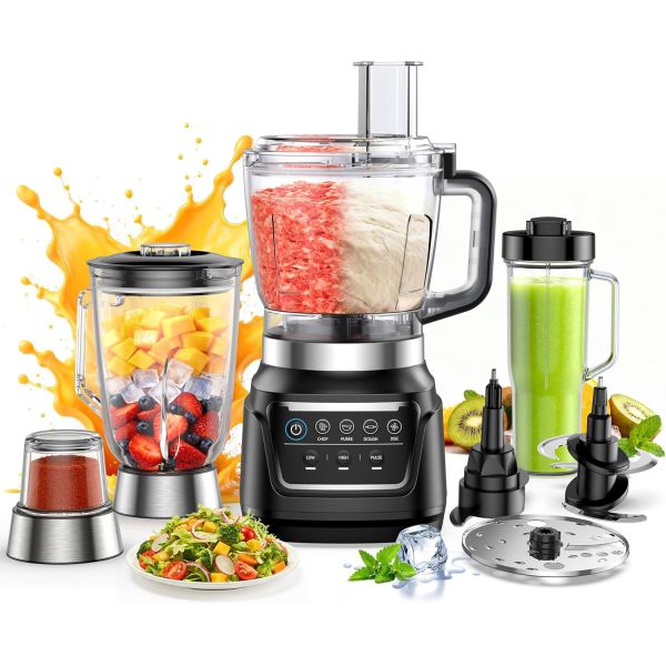 Food Processor & Vegetable Chopper For Slicing, Shredding, Mincing, And Puree,