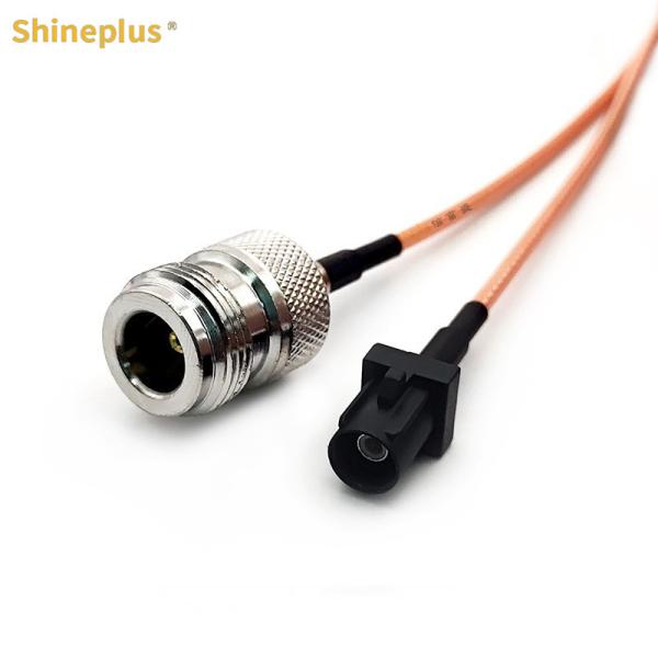 RG316 Conector RF revestido de prata FAKRA Homem a N Tipo Fêmea HD Câmera de vídeo