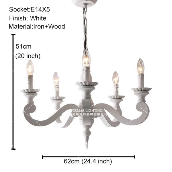 Gold Chandelier Wooden Beaded Lighting Fixture Fringe Hanging Light Silas Chandelier (WH-AP-652)