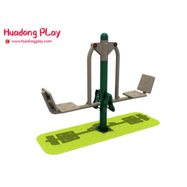 School Outdoor Fitness Equipment , Two Member Sit Pedal Health Fitness Equipment