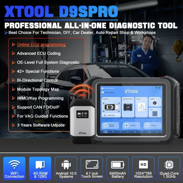 Новейшие XTOOL D9S Pro Автомобильные диагностические инструменты с топологической картой XTOOL D9 Pro DoIP D9PRO Ключевое программирование ECU Кодирование 42