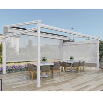 Pergola de toit rétractable électrique motorisé personnalisé pour patio ou terrasse