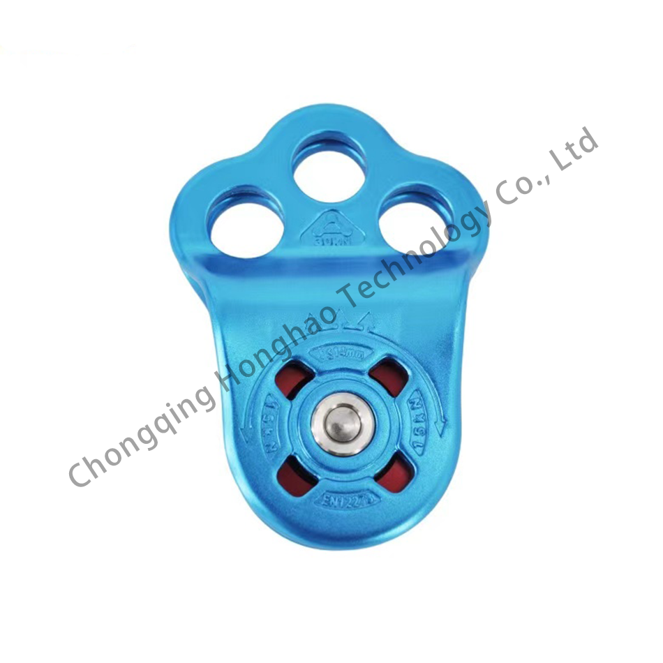 Устройство для восхождения 30KN Алюминиевый сплав 3-ствольная одноствольная шкива с оцинкованной отделкой