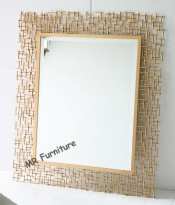 Rectangular Metal Mirror Wall Decor 70 * 95cm Size Quickly Delivery