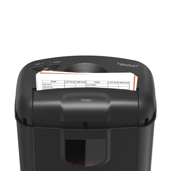P4 6 Sheets Cross Cut Paper Shredder 14 Liter Bin Lift Head,3 Mins Shredding Time,LED Indication