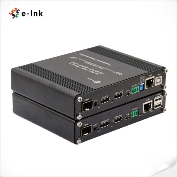 Multi-functional 4K 60Hz HDMI KVM Fiber Extender