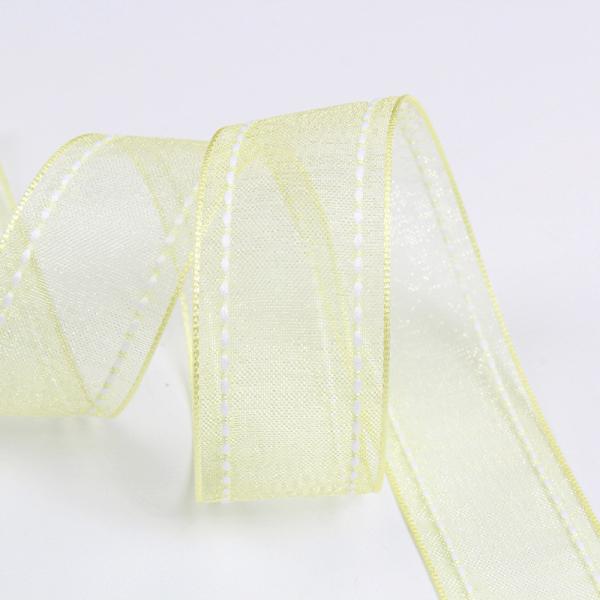 25 mm de borda de poliéster com 38 mm de bordas costuradas para embalagem de flores