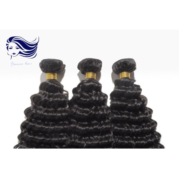 Weave волос Weave 7A черноты двигателя глубокий бразильский, волосы девственницы ранга 7A