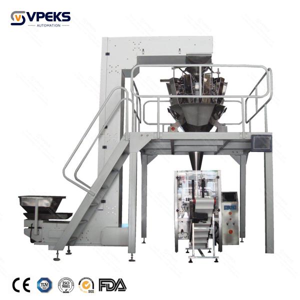 Vertical Multi Head Weigher Packing Machine Potato Chips Frozen Food Biscuits