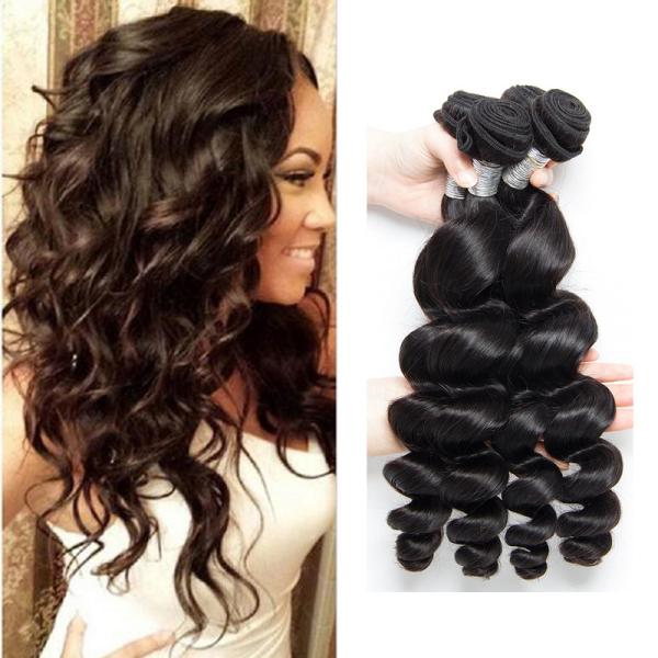Fast Shipping Unprocessed Peruvian Human Hair Weave Virgin Loose Wave Hair