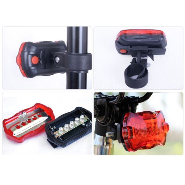 High Brightness Rear Bike Turning Light Power Beam 5 LED Bicycle Accessories Combo Set