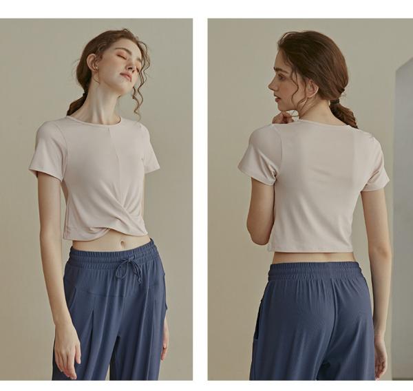 Fashion design running light weight dry fit fabric short sleeve T shirts for women