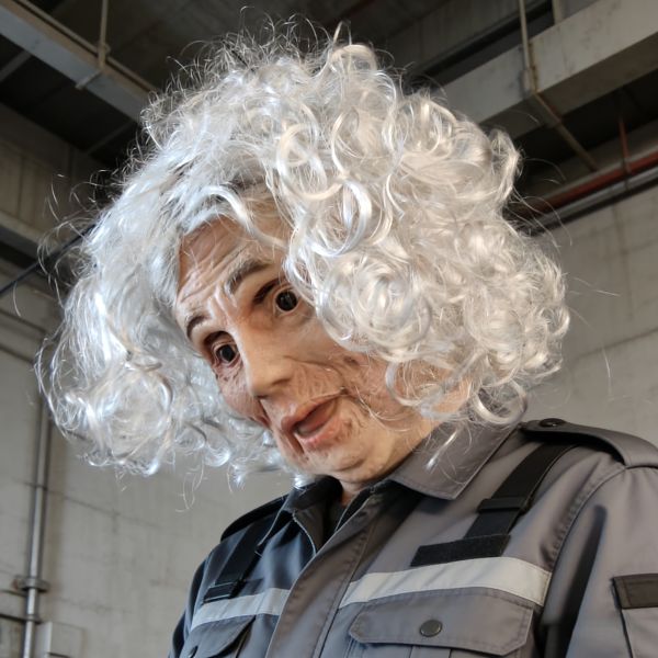 Realistic Old Man Woman Mask, Latext Wrinkle Grandma Face, Halloween Party, Carnival Prop