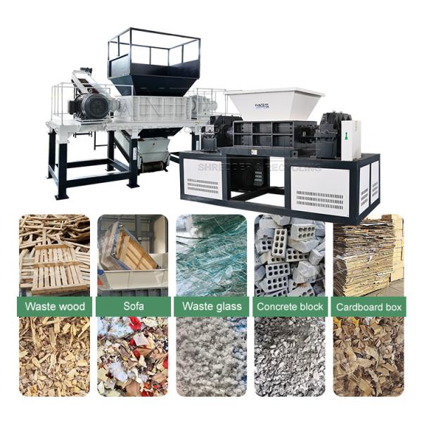 CE Approved Industrial Grade Twin Shaft Shredder for Mixed Recycling Streams Including Rubber Textiles Mattresses