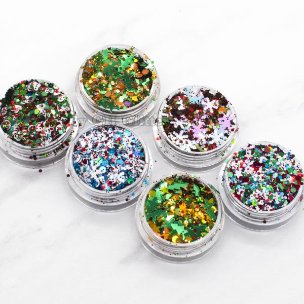 Chunky Cosmetic Xmas Halloween Glitter Mix Winter Style 1KG Customized
