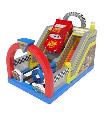 Racing Car Theme Commercial Inflatable Slide For Childrens Rental