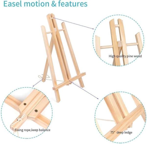 Wooden Easel, Painting Party Easel, Kids Student Tabletop Easels
