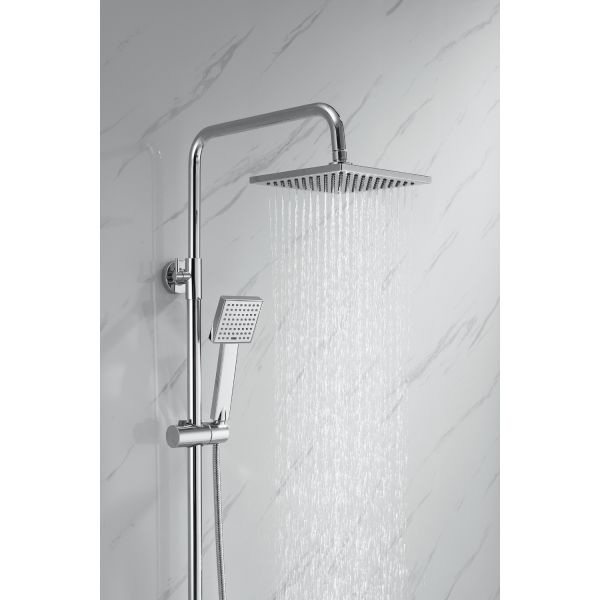Anodized Stainless Steel Shower Panel Bathroom Wall Mounted Waterfall Shower System Set