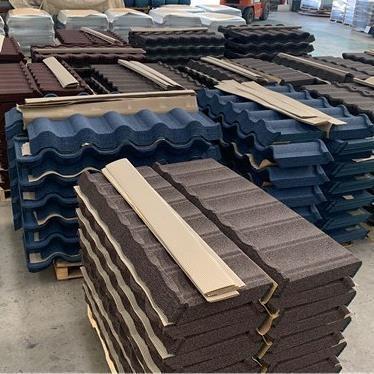 Modern Design Style Prime Zinc Aluminum Steel Stone Chips Roofing Sheets 0.3mm 0.4mm Thickness Durable and Vibrant