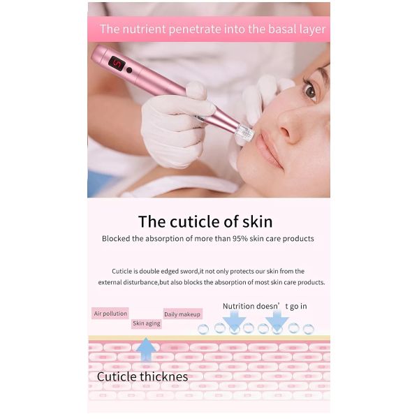 Профессиональная ручка Microneedling - беспроводная ручка Derma автоматическая - самый лучший инструментальный ящик заботы кожи для стороны и тела