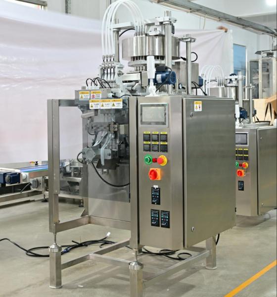Máquina de embalagem de sacos de nicotina de huimid em pó com vedação térmica de 4 vias