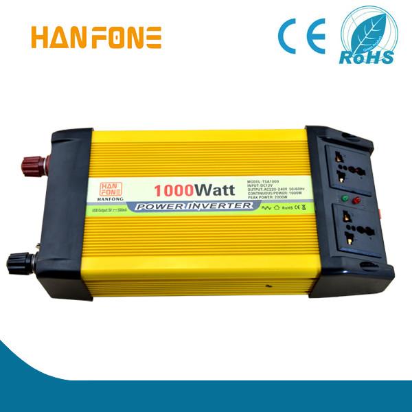 HANFONG   Mini Cool Power Converter TSA1000W Mini Modified Sine Wave Power Inverter dc 12v ac 220v High quality CE ROHS