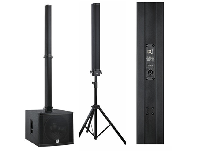 Aluminum Plywood Column Array Speakers Bar Sound System , Pro Sound Speakers 18 Inch