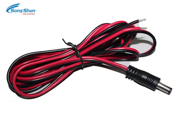 Male Connector 2.1 Mm DC Power Cable , CCTV Camera LED DC Extension Lead
