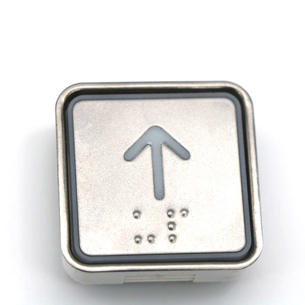 Square DC24V/12V stainless steel elevator button with Braille
