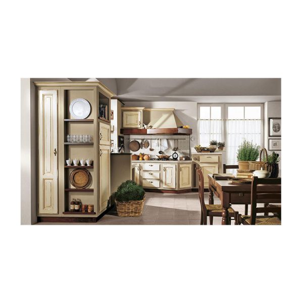 Contemporary Flat Panel Solid Wood Kitchen Cabinets With Sink And Quartz Stone Top