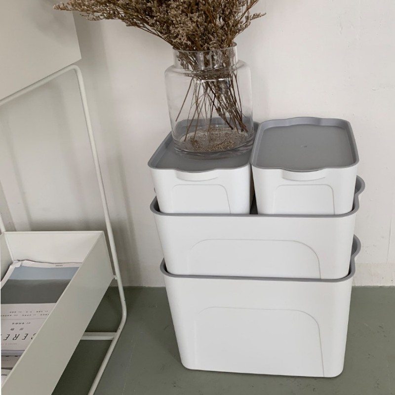 Factory Manufacture Large Capacity Four-Piece Dustproof Plastic Clothing Storage Boxes With Lid