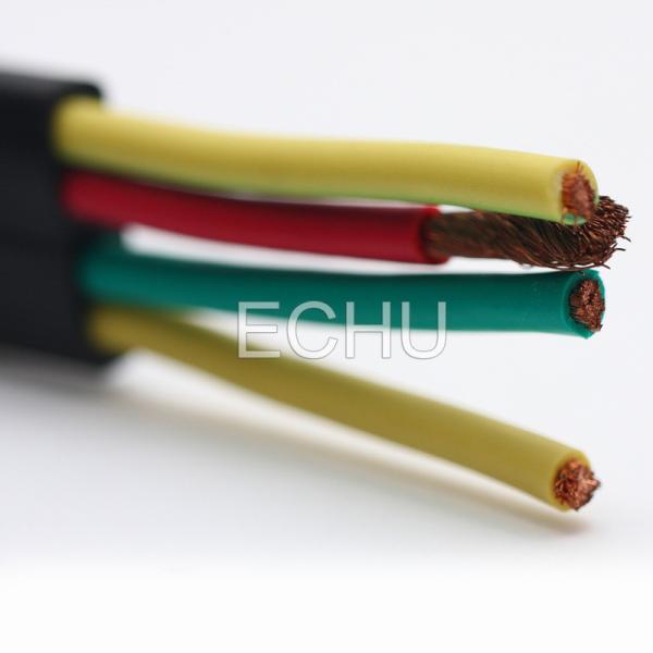 Flat traveling cable for Crane, Conveyor , ECHU Traveling Cable, ECHU Crane Cable 450/750V
