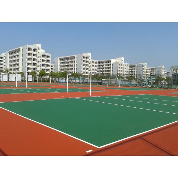 Rubber Outdoor Tennis Court Flooring 1.12MPa No Discoloration
