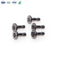 Screws anti-vol personnalisés en acier au carbone Noir Nickel Screw à tête plate avec rainure de prune