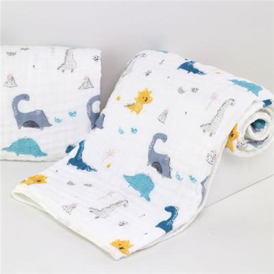 Ultra Soft Muslin Stroller Blanket Breathable Skin Friendly Eco Printing