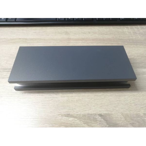 Powder Coated Aluminium Extruded Profiles 6.0m Length Sand Blasted Grey For Window