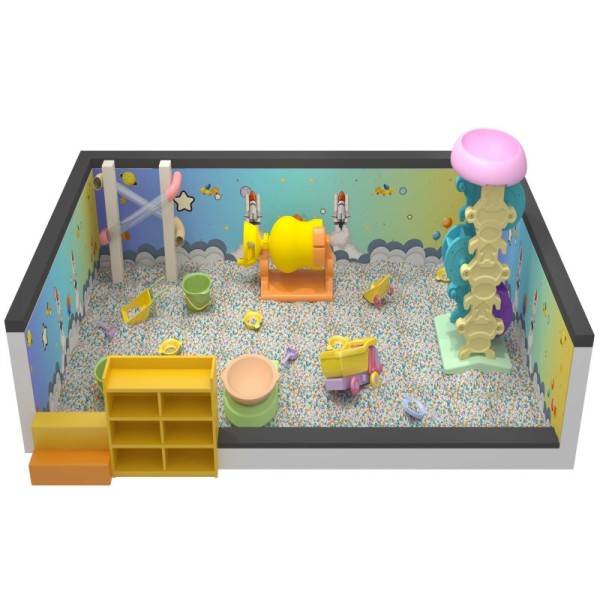 Kids Indoor Soft Package Play Sand Pool Cartoon Themed Dust Free