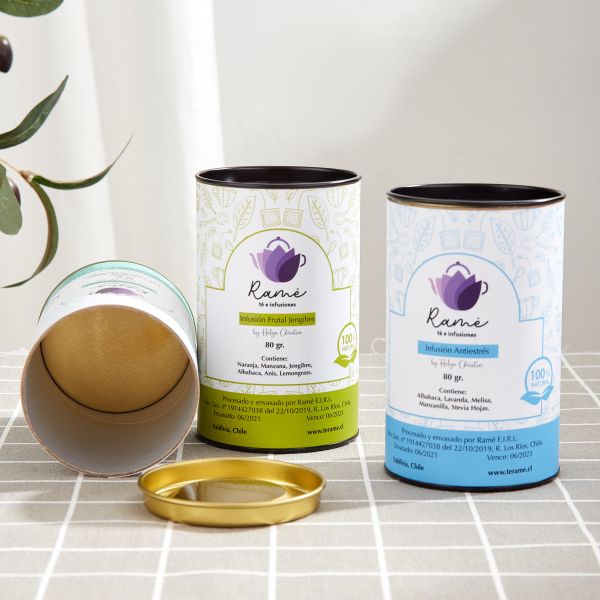 Recyclable Empty Coffee Paper Cans Packaging With Airtight Lid Custom Sizes