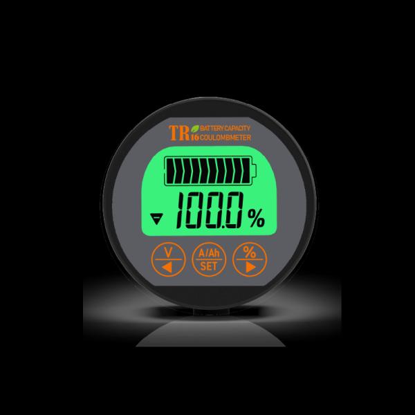 TR16 Battery Monitor With Shunt 8-120V 0-500A Shunt Battery Monitor LFP Lead Acid Sodium Ion Battery