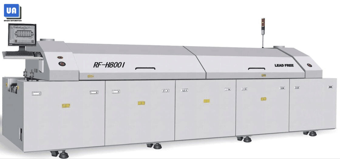 транспортер RF-H800 машины 1500mm/min припоя Reflow зоны 2940mm нагреваяⅠ