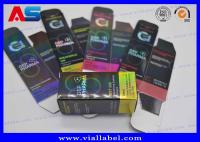As caixas pequenas da garrafa do tubo de ensaio feito sob encomenda da caixa 10ml de Isocaproate da testosterona etiquetam a impressão holográfica