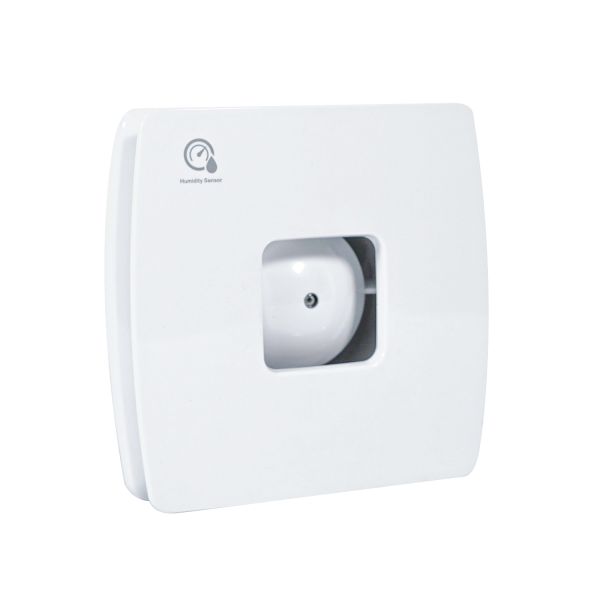 Square Bathroom and Kitchen Ventilation Fan with Axial Flow and Wall Mounting Design